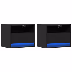 VidaXL 852064 Table de nuit et table de chevet Noir