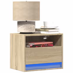 VidaXL 852065 Table de nuit et table de chevet Chêne
