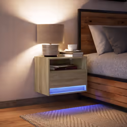 VidaXL 852065 Table de nuit et table de chevet Chêne - Vue supplémentaire 5