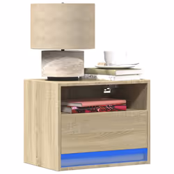 VidaXL 852066 Table de nuit et table de chevet Chêne
