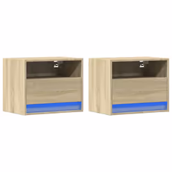 VidaXL 852066 Table de nuit et table de chevet Chêne
