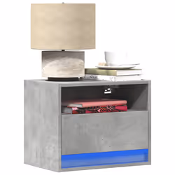 VidaXL 852068 Table de nuit et table de chevet Couleur du béton
