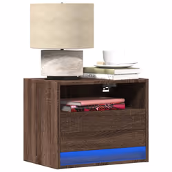 VidaXL 852074 Table de nuit et table de chevet Chêne