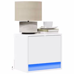 VidaXL 852075 Table de nuit et table de chevet Blanc
