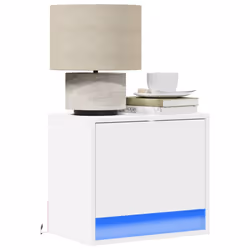 VidaXL 852076 Table de nuit et table de chevet Blanc