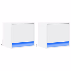 VidaXL 852076 Table de nuit et table de chevet Blanc