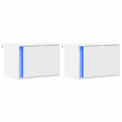 VidaXL 852090 Table de nuit et table de chevet Blanc