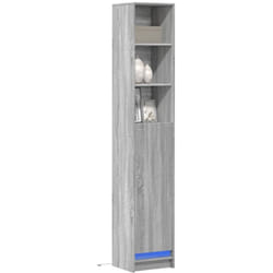 Vidaxl - Buffet avec led sonoma gris 36x32,5x200 cm bois d'ingénierie