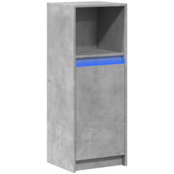 Vidaxl - Buffet avec led gris béton 38x34x100 cm bois d'ingénierie