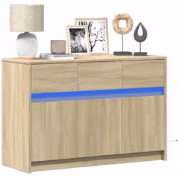 Avec un design à la fois tendance et pratique, ce meuble TV avec éclairage LED deviendra certainement un point central de vot ...