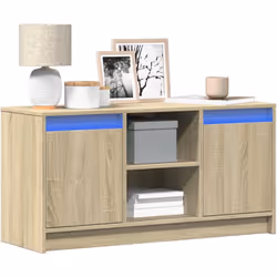 Avec un design à la fois tendance et pratique, ce meuble TV avec éclairage LED deviendra certainement un point central de vot ...