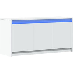 Vidaxl - Meuble tv avec led blanc 100x34x50 cm bois d'ingénierie