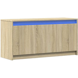 Vidaxl - Meuble tv avec led chêne sonoma 100x34x50 cm bois d'ingénierie