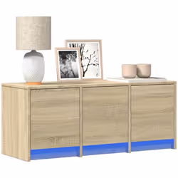 Avec un design à la fois tendance et pratique, ce meuble TV avec éclairage LED deviendra certainement un point central de vot ...