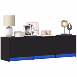 Avec un design à la fois tendance et pratique, ce meuble TV avec éclairage LED deviendra certainement un point central de vot ...