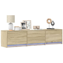 Vidaxl - Meuble tv avec led chêne sonoma 165x34x40 cm bois d'ingénierie