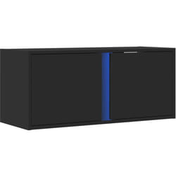 Vidaxl - Meuble tv mural avec lumières led noir 80x31x35 cm