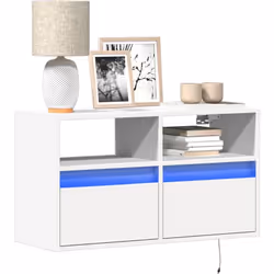 Cette armoire TV murale est la solution parfaite pour votre espace de vie afin de maximiser l'espace et de garder les surface ...