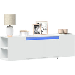 Vidaxl - Meuble tv mural avec lumières led blanc 135x31x39,5 cm