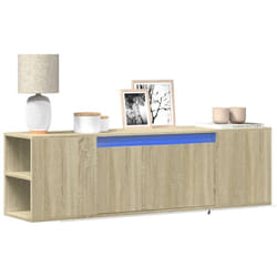 Vidaxl - Meuble tv mural avec lumières led chêne sonoma 135x31x39,5 cm