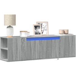Vidaxl - Meuble tv mural avec lumières led sonoma gris 135x31x39,5 cm