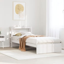 Vidaxl - Cadre De Lit Avec Tête De Lit Sans Matelas Blanc 75x190 Cm