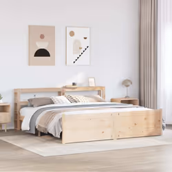 Profitez d'une bonne nuit de sommeil dans ce cadre de lit en bois ! Il sera un supplément pratique et décoratif à votre intér ...
