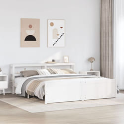 Vidaxl - Cadre De Lit Avec Tête De Lit Sans Matelas Blanc 180x200 Cm