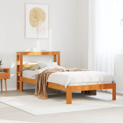 Vidaxl - Cadre De Lit Sans Matelas Cire Marron 100x200cm Bois Pin Massif
