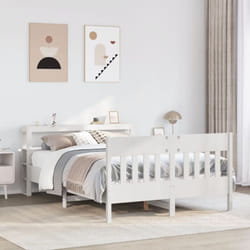 Vidaxl - Cadre De Lit Sans Matelas Blanc 120x200 Cm Bois De Pin Massif