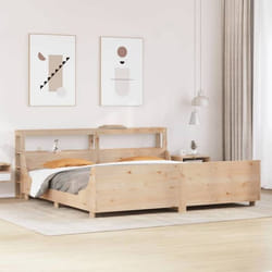 vidaXL Cadre de lit avec tête de lit 180x200 cm bois de pin massif meuble de chambre à coucher sommier lit en bois lit 3306450
