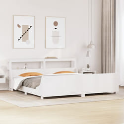 Vidaxl - Cadre De Lit Sans Matelas Blanc 180x200 Cm Bois Massif De Pin