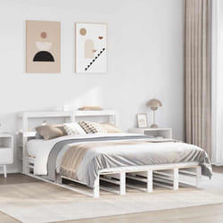 Vidaxl - Cadre De Lit Sans Matelas Blanc 150x200 Cm Bois De Pin Massif