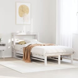 Cadre De Lit Sans Matelas Blanc 90x190 Cm Bois De Pin Massif Vidaxl