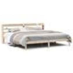 vidaXL Cadre de lit avec tête de lit 200x200 cm Bois de pin massif lit meuble de chambre à coucher lit en bois lit 3306549