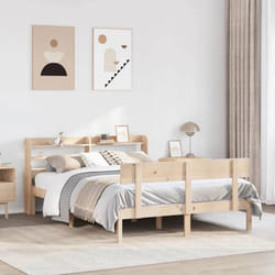 vidaXL Cadre de lit avec tête de lit 160x200 cm bois de pin massif lit mobilier de chambre à coucher lit en bois lit 3306623