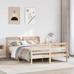 Cadre De Lit Et Tête De Lit Sans Matelas 135x190 Cm Vidaxl
