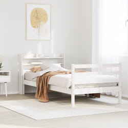 Cadre De Lit Avec Tête De Lit Sans Matelas Blanc 100x200 Cm Vidaxl