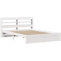 Vidaxl - Cadre de lit avec tête de lit sans matelas blanc 120x200 cm