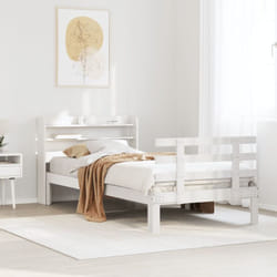 Cadre De Lit Avec Tête De Lit Sans Matelas Blanc 100x200 Cm Vidaxl