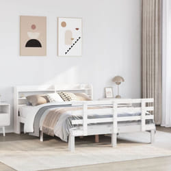 Cadre De Lit Avec Tête De Lit Sans Matelas Blanc 140x200 Cm Vidaxl