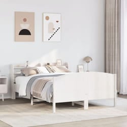 Vidaxl - Cadre De Lit Sans Matelas Blanc 140x200 Cm Bois De Pin Massif