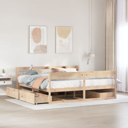 Vidaxl - Cadre De Lit Sans Matelas 200x200 Cm Bois Massif De Pin