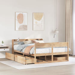 Cadre De Lit Sans Matelas 150x200 Cm Bois De Pin Massif Vidaxl