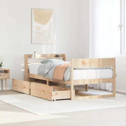 Cadre De Lit Sans Matelas 75x190 Cm Bois De Pin Massif Vidaxl