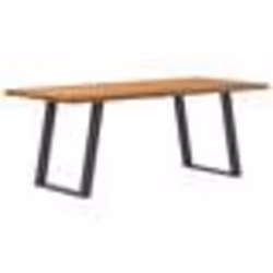 vidaXL Table à manger marron clair bois de chêne massif rectangulaire 3304220