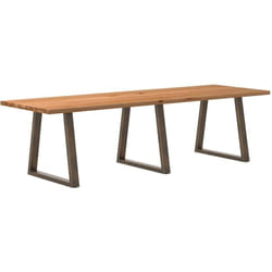 Vidaxl - Table à manger marron clair bois de chêne massif rectangulaire