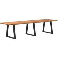 Vidaxl - Table à manger marron clair bois de chêne massif rectangulaire
