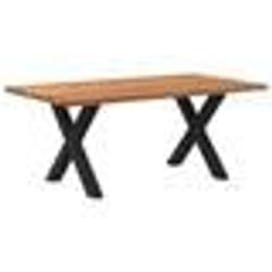 vidaXL Table à manger marron clair bois de chêne massif rectangulaire 3304402
