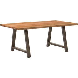 Vidaxl - Table à manger marron clair bois de chêne massif rectangulaire
